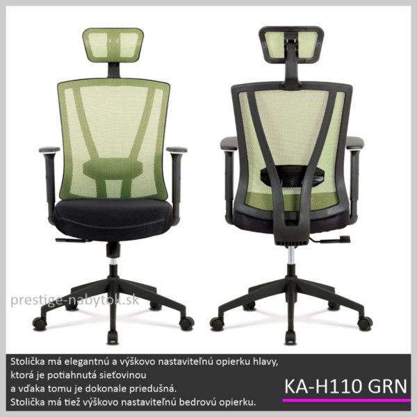 KA-H110 GRN kancelárska stolička 02