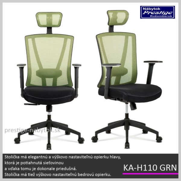 KA-H110 GRN kancelárska stolička