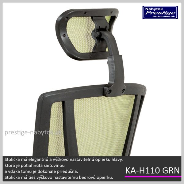 KA-H110 GRN kancelárska stolička Detail 02