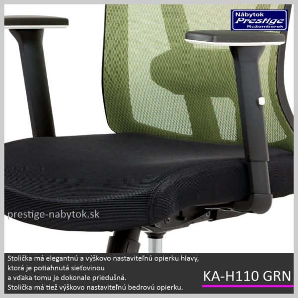 KA-H110 GRN kancelárska stolička Detail 03