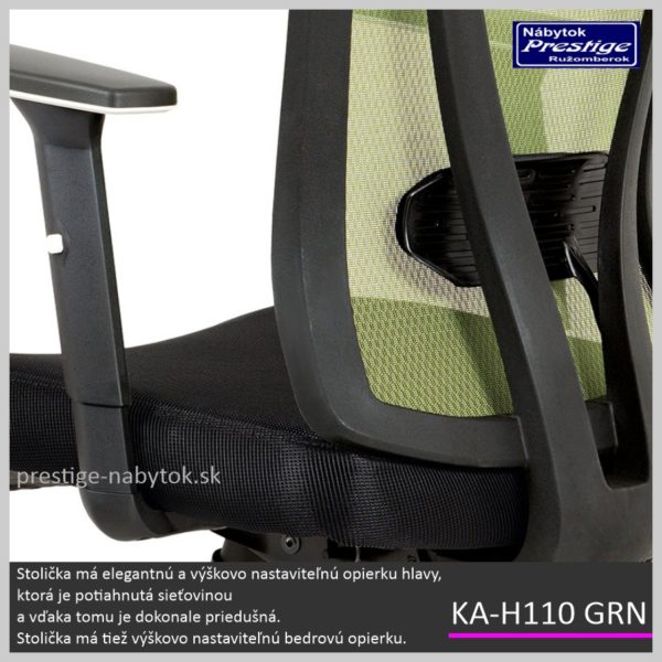 KA-H110 GRN kancelárska stolička Detail 04
