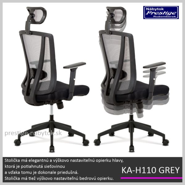 KA-H110 GREY kancelárska stolička 2