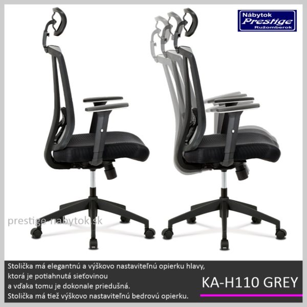 KA-H110 GREY kancelárska stolička 3