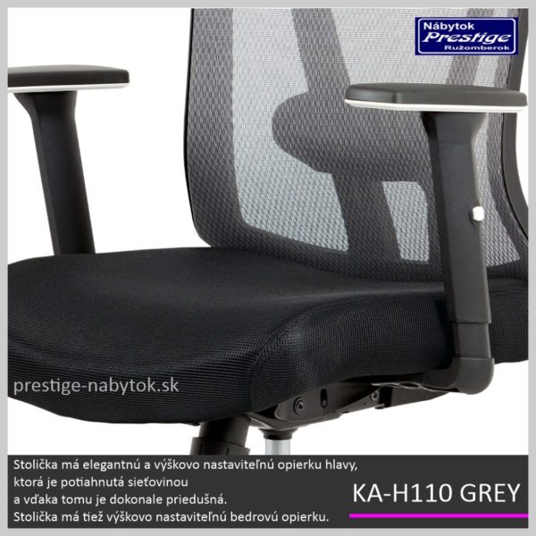 KA-H110 GREY kancelárska stolička Detail 3