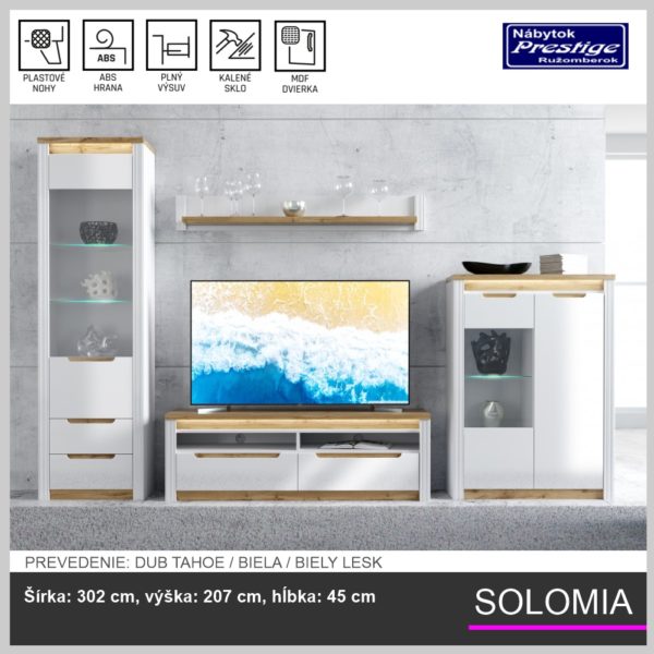 Solomia obývacia stena